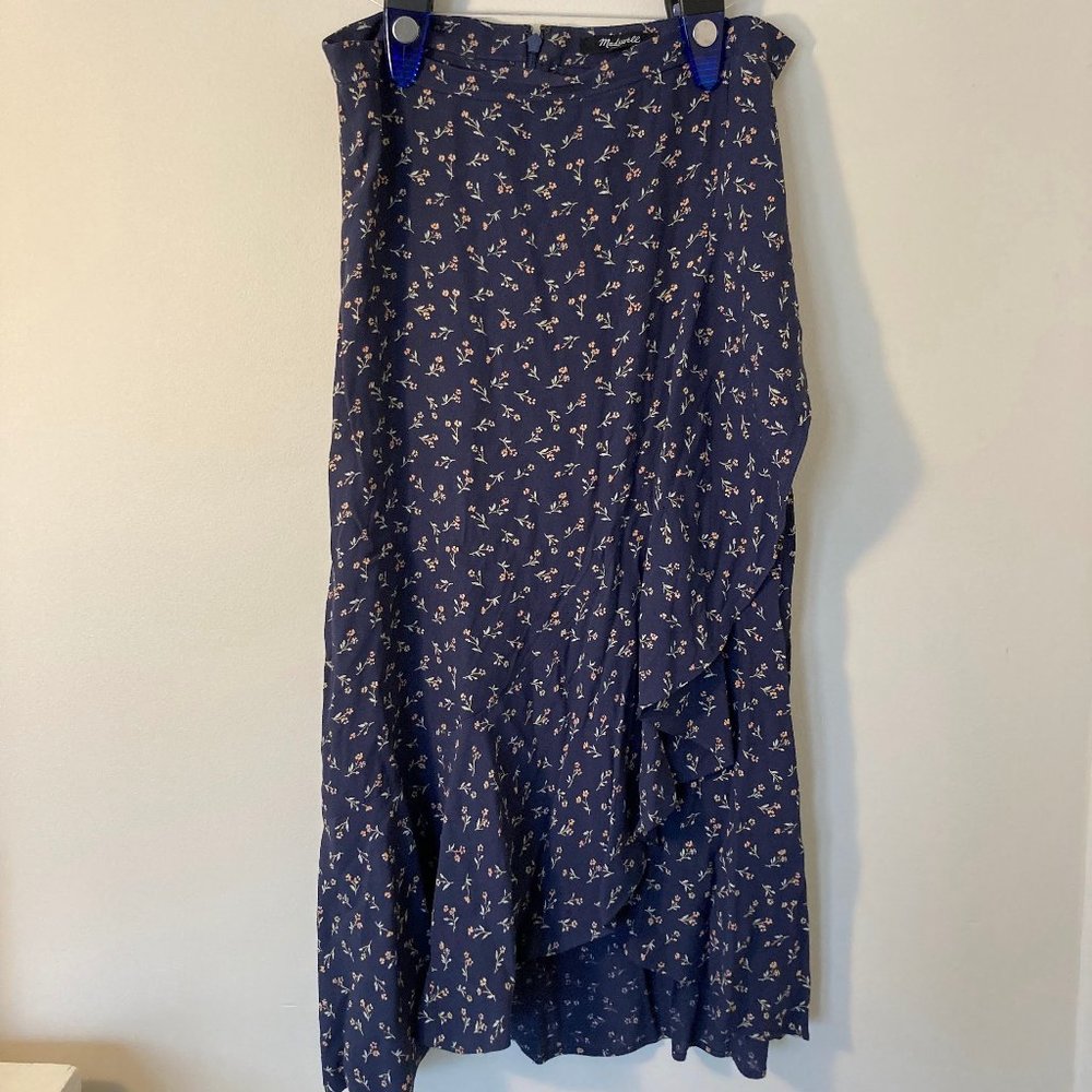 Madewell Ruffle-Wrap Midi Skirt in Spring Fling | Size 0